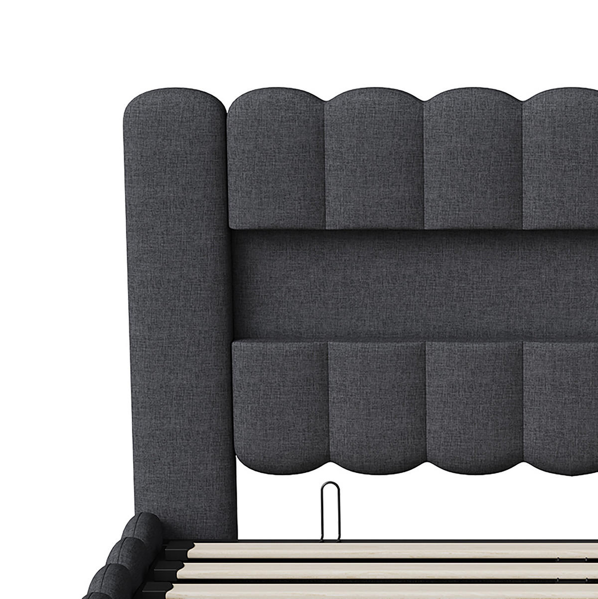 POLSTERBETT Modern 140/200 cm mit Bettkasten LED & USB Leinenoptik Grau - Grau, Textil (140/200cm) - Creahappy