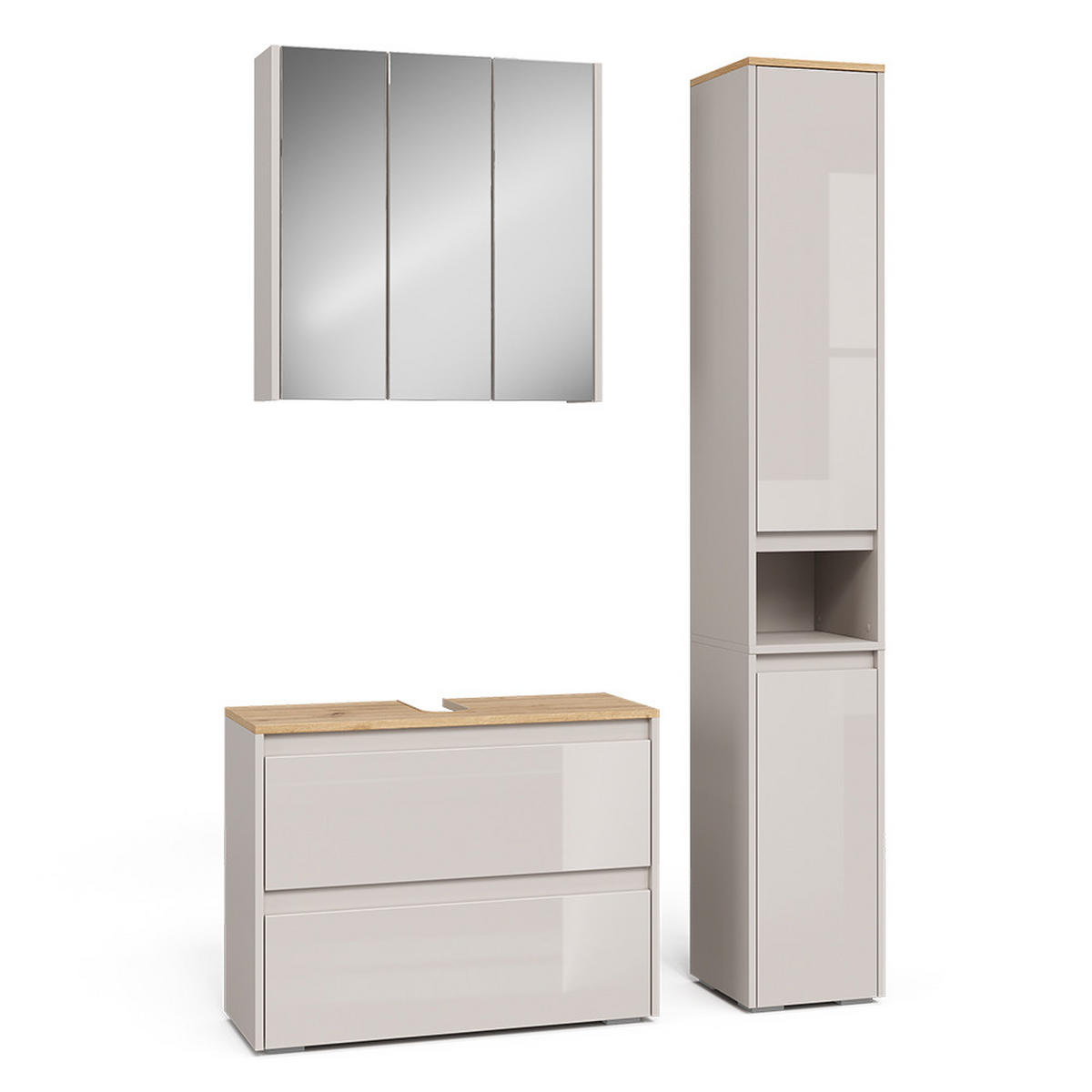 KOUPELNOVÝ NÁBYTEK Majest Kašmír/Řemeselné - kašmírová/světle šedá, kompozitní dřevo (80.1/62/30.1cm) - Vicco