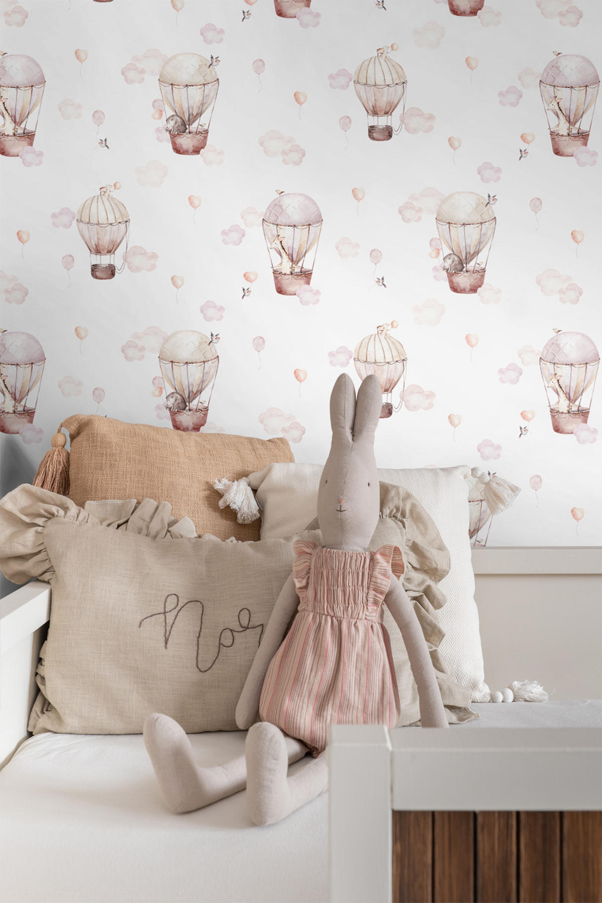 TAPETE Luftballons 50 x 900 cm - Beige, Papier (50/0.1cm) - ESTAhome