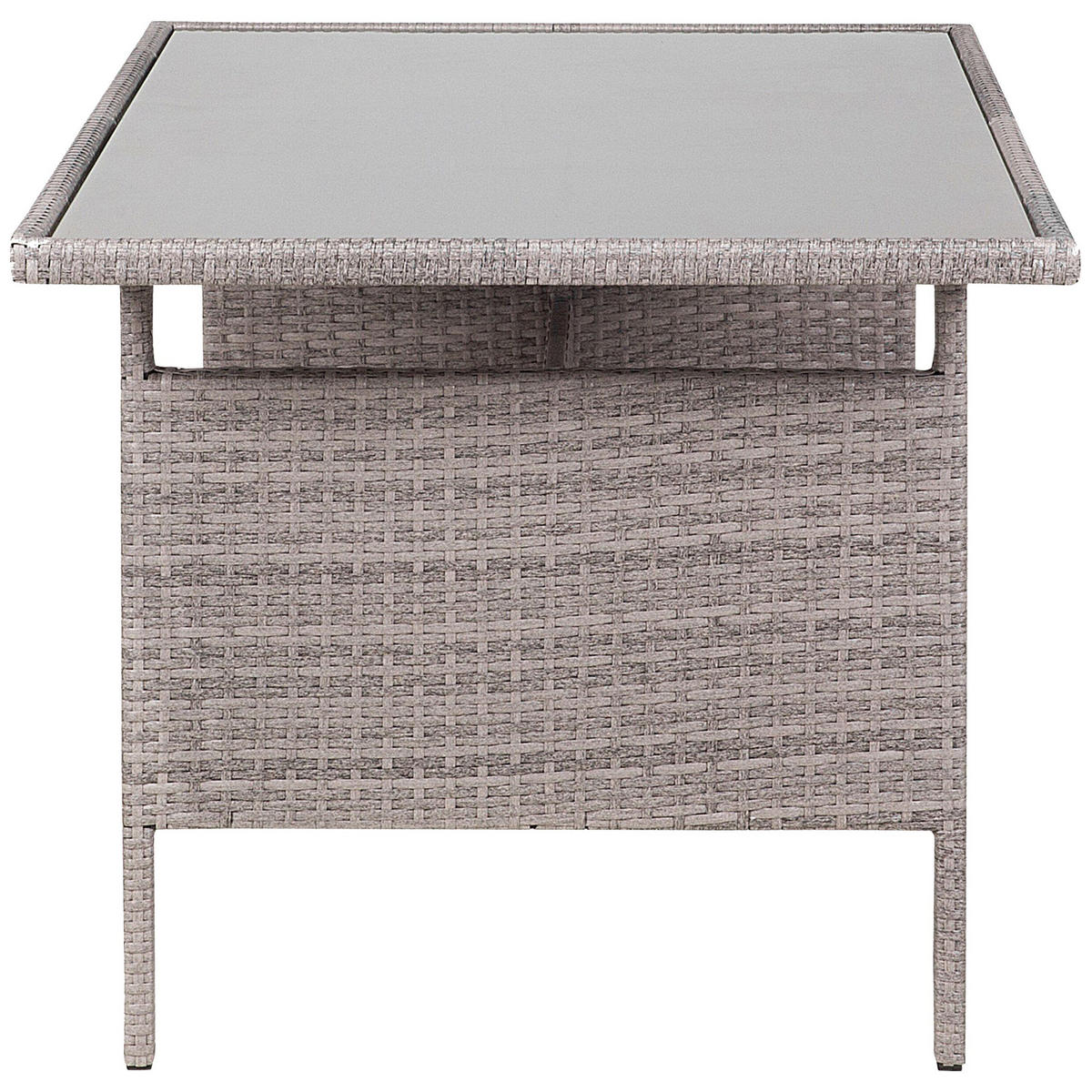 GARTENTISCH Grau Viterbo - Grau, Kunststoff (145/80/74cm) - Beliani
