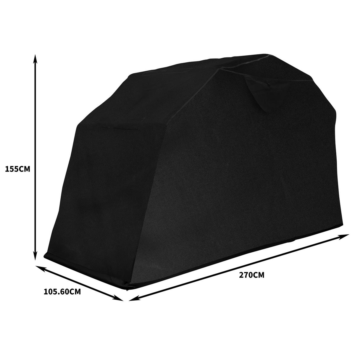 MOTORRAD GARAGENZELT XL - Schwarz, Textil (105/1/270cm) - Monstershop