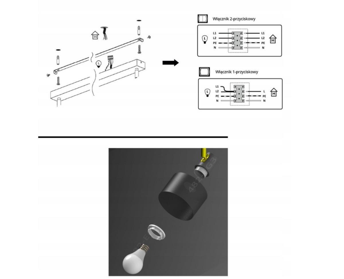 DECKENLEUCHTE BLACKSPOT - Goldfarben/Schwarz, Metall (12/60/20cm) - kiki design