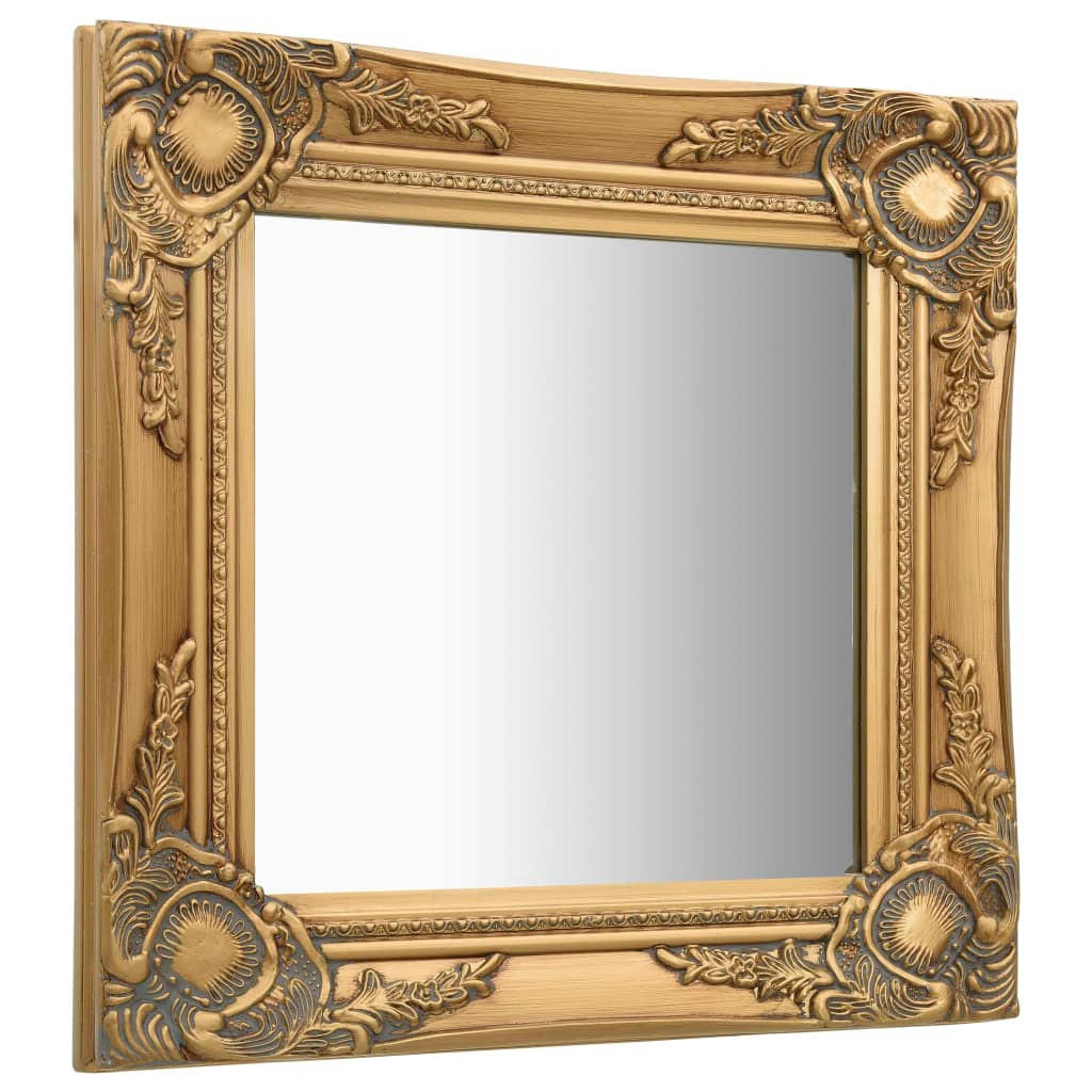 WANDSPIEGEL im Barock-Stil 40x40 cm Golden - Goldfarben, Holz (40/40/40cm) - furnicato