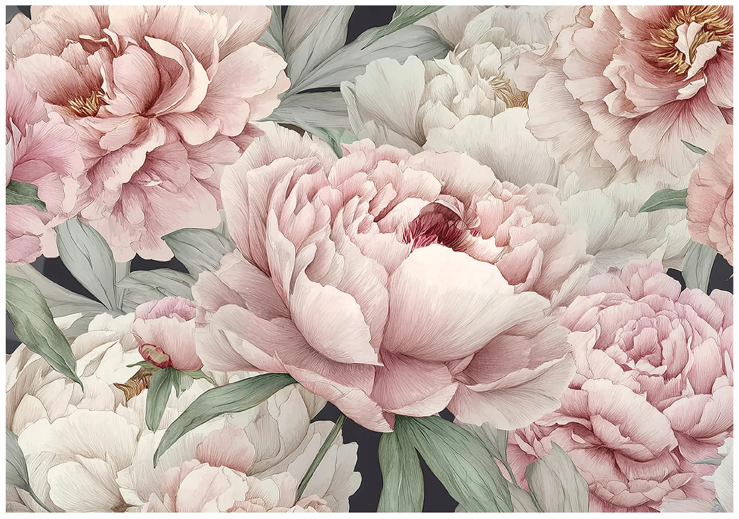 FOTOTAPETE Blumen Pfingstrosen Rosa 200x140 cm - Multicolor, Papier (200/140cm) - Wallarena