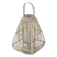 BAMBUSOVÁ LAMPION V: 55 cm, dřevěná barva, styl boho - přírodní, dřevo (28/55/28cm) - ECD-Germany