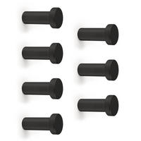 WANDHAKEN WELLINGTON, Zamak, Schwarz lackiert 7er-set - Schwarz, Kunststoff (9/4.5/14cm) - EMUCA