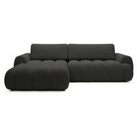 ECKSOFA mit Bettkasten Puro 270 cm, Links, Dunkelgrau - Dunkelgrau, Holz (272/168cm) - Emporius
