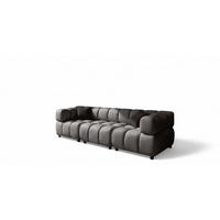 SOFA 3-sitzer Flow - Dunkelgrau, Holzwerkstoff/Textil (288/71/96cm) - Fun Möbel