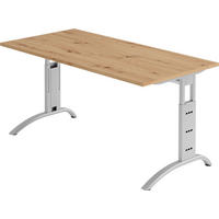 SCHREIBTISCH Serie-F 80/160/74 cm in Wildeiche - Wildeiche, Holzwerkstoff (80/160/74cm) - bümö