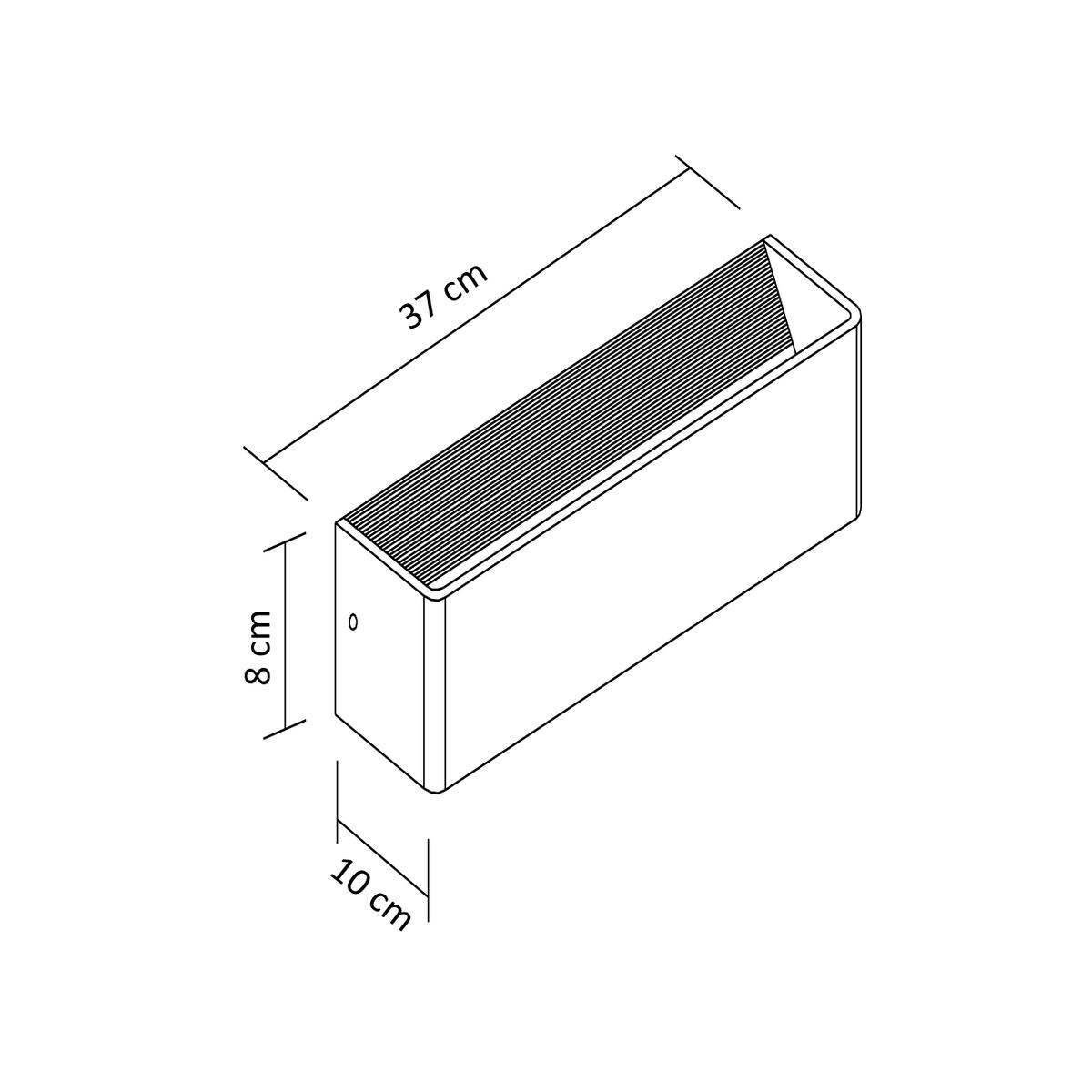 WANDLEUCHTE Quadra, Weiß, 37cm, Dimmbar - Weiß, Metall (37/37/10cm) - KOSILUM
