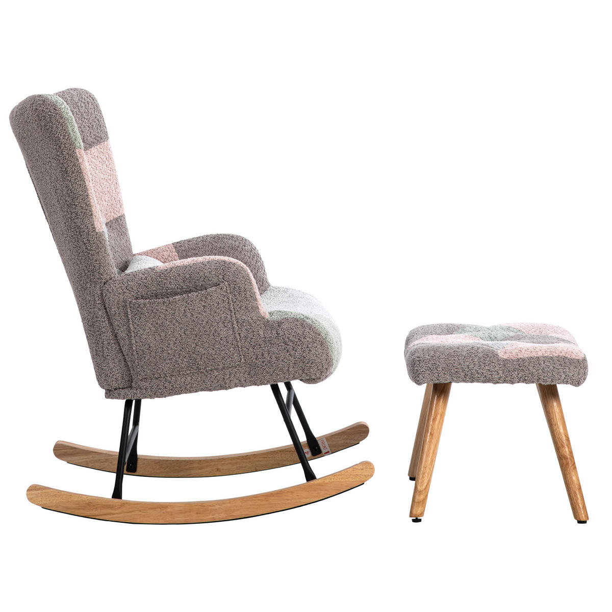 SCHAUKELSTUHL Hellgrau - Hellgrau, Textil (83/93/48cm) - Urban Meuble