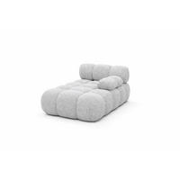 CHAISELONGUE Modular, Bouclé-Stoff Abriamo, Hellgrau, Rechts, Selia - Hellgrau, Holz (95/70/160cm) - Kaiser Möbel