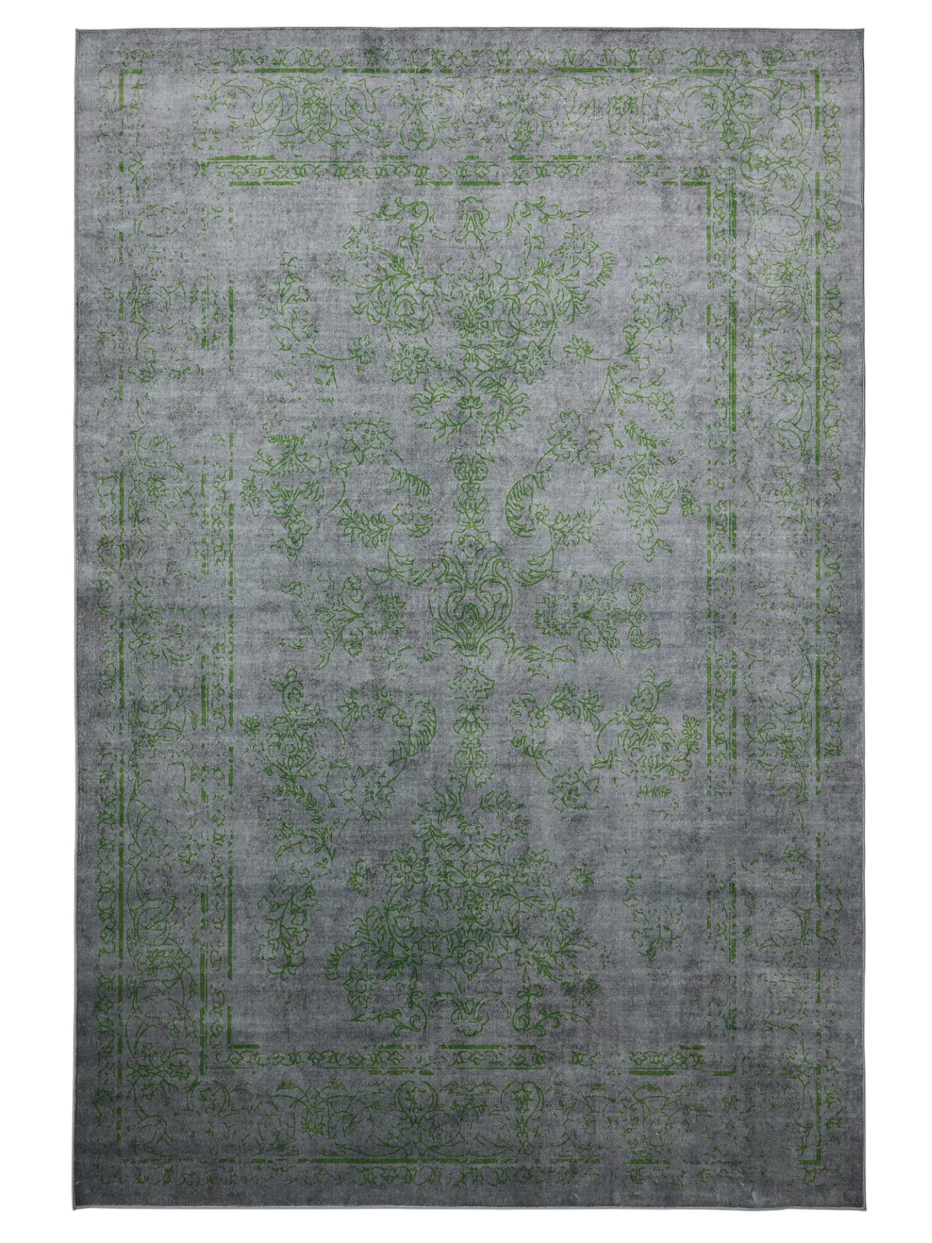 benuta Vintage-Teppich Grau, Grün 200x300 cm