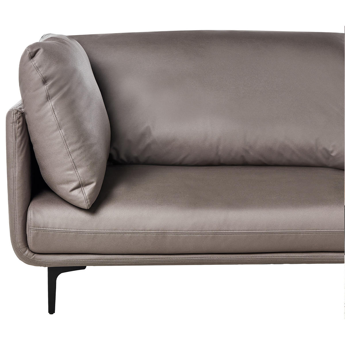POHOVKA 3-místná Látka Hnědá Revsnes - hnědá, textil (242/86/81cm) - Beliani