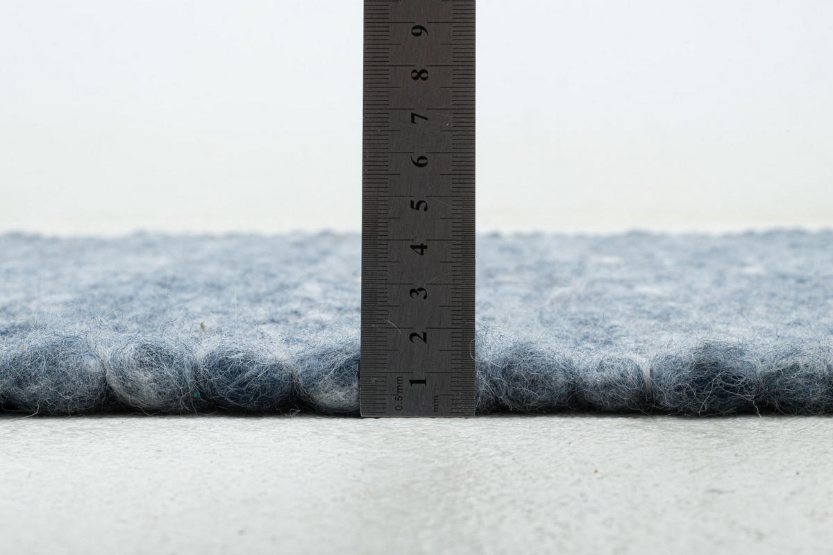 HANDWEBTEPPICH Alm-Freude 60x90 cm - Blau, Textil (60/90cm) - THEKO