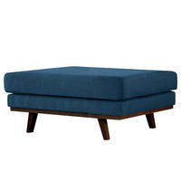 POLSTERHOCKER - Blau/Buchefarben, Textil (85/43/60cm) - home24