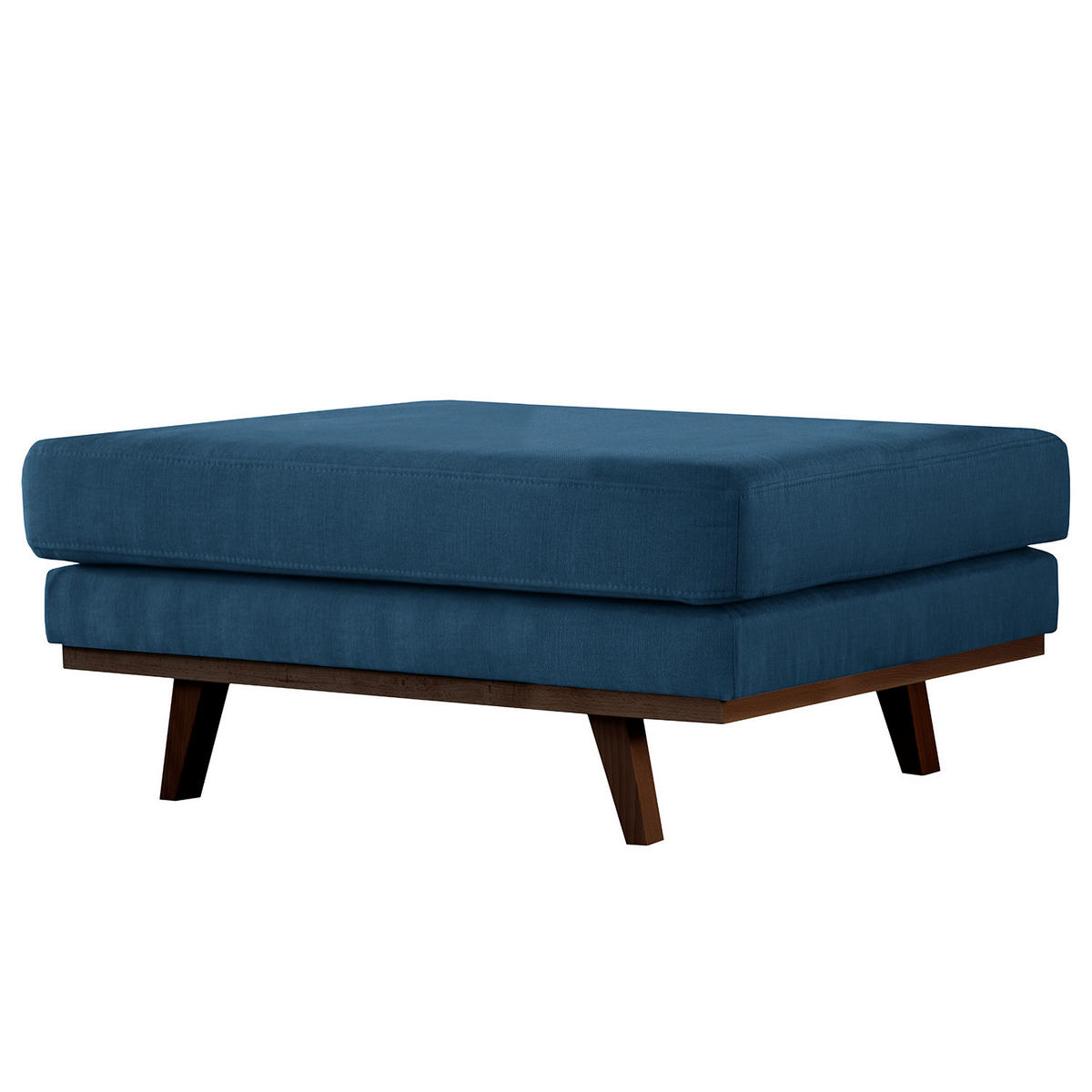 POLSTERHOCKER - Blau/Buchefarben, Textil (85/43/60cm) - home24