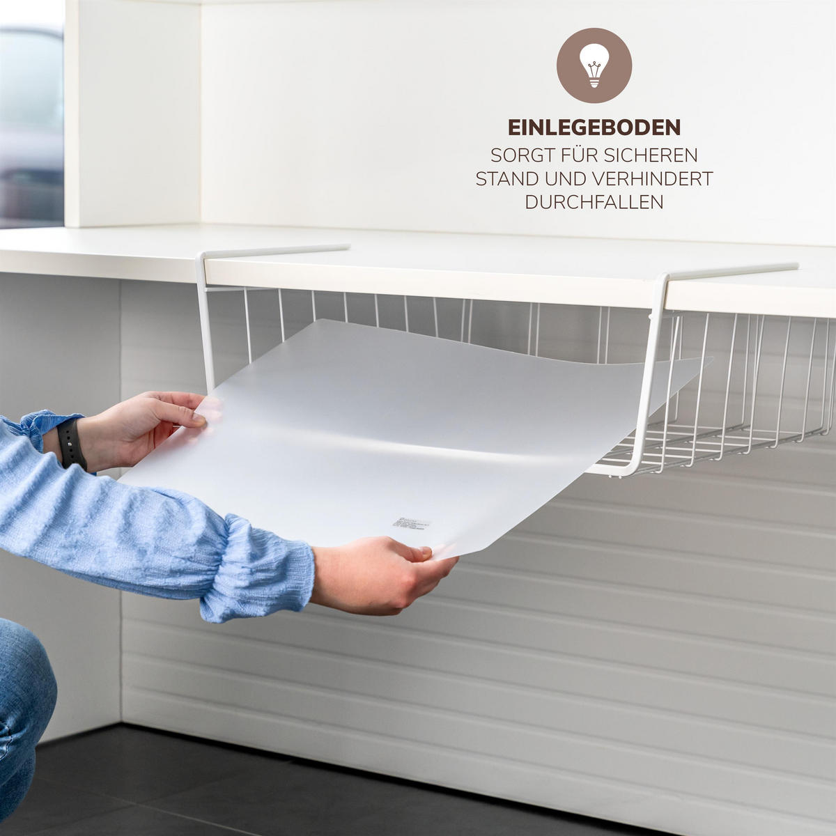 MAXI-SCHRANKKORB, weiß - Weiß, Metall (61/20/45.5cm) - eluno