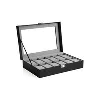UHRENBOX Port Louis - Schwarz, Glas (18.6/8.5/32cm) - Hansiro