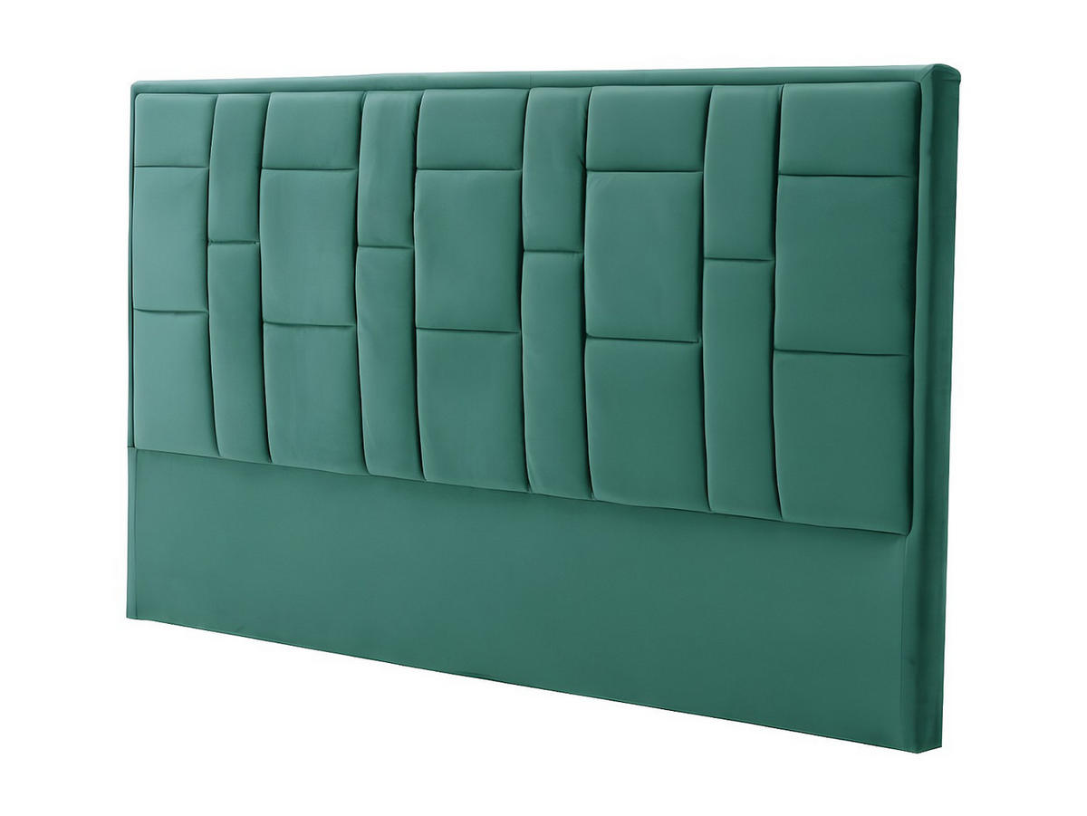 BETTKOPFTEIL - 160 cm - Samt - Grün - HERMINE - Grün, Textil (160/110/8cm) - Vente-Unique