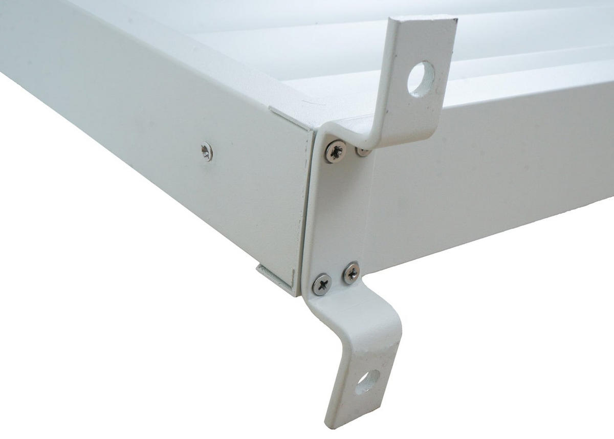 LAMELLENWAND für Pergola 3x3m 213x94cm Weiß - Weiß, Metall (94/213/15cm) - BERLINLODGE