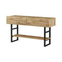 KONSOLENTISCH Lappeenranta - Schwarz/Braun, Holzwerkstoff/Metall (43/139/76cm) - [en.casa]