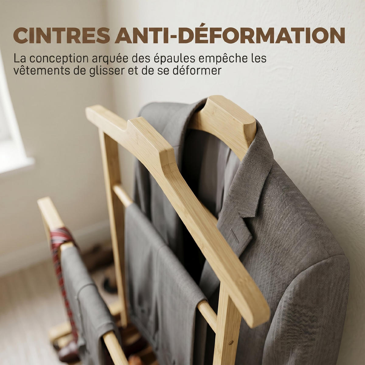 HERRENDIENER Eichefarben 50/41/105 cm - Eichefarben, Naturmaterialien (41/105/50cm) - PANGIVO