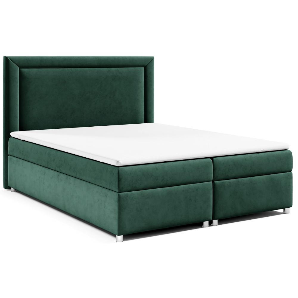 BOXBETT mit Bettkasten Trinity K-3 Bonellfederkern - Grün, Holz/Holzwerkstoff (140/200cm) - Best For Home