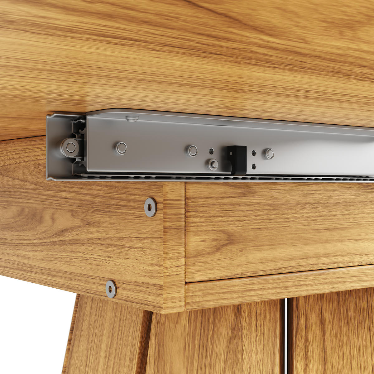 ESSTISCH ausziehbar 118-158 cm Vintage Holzoptik - Eichefarben/Beige, Holzwerkstoff (118/118/76cm) - Urban Meuble