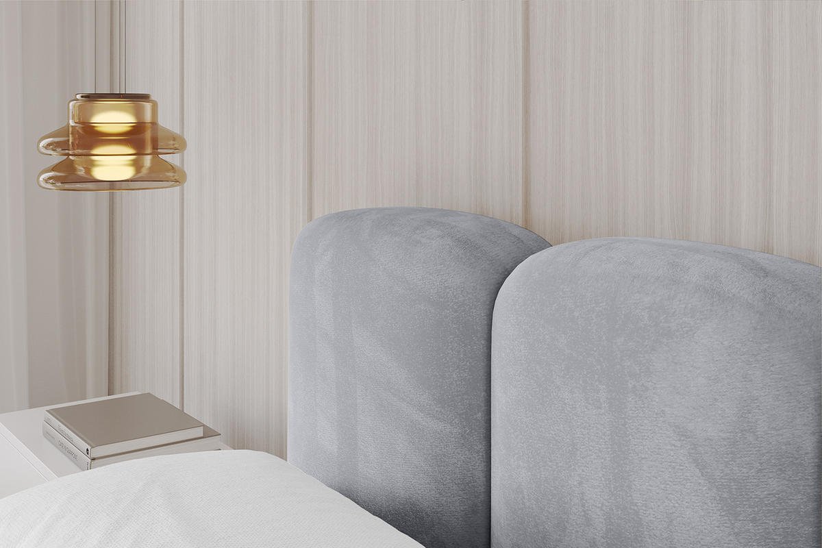 POLSTERBETT mit Bettkasten und Lattenrost, Bett mit Matratze H3/H4 - KALA-v1 120x200 Hellgrau - Hellgrau, Holzwerkstoff/Textil (120/200cm) - ALTDECOR