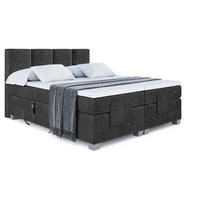 BOXSPRINGBETT elektrisch verstellbar mit 2 Matratzen H4/Taschenfederung ROKS EL 140 x 200 Schwarz - Schwarz, Holzwerkstoff (147/200cm) - ALTDECOR