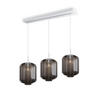 HÄNGELEUCHTE Velo 3-flammig Rauch Ø 25cm - Anthrazit/Weiß, Glas (25/25/27cm) - s.luce