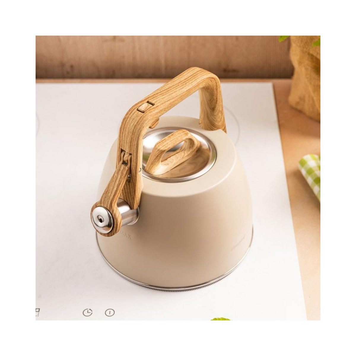 WASSERKESSEL Beige 22/20/22.5 cm KB7917 - Beige, Metall (22cm) - Klausberg 