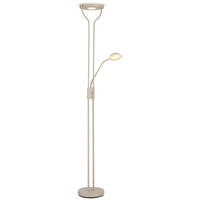 LED STEHLEUCHTE Briant Metall Glas Beige Dimmbar - Beige, Glas (28/25.5/180cm) - Globo Lighting