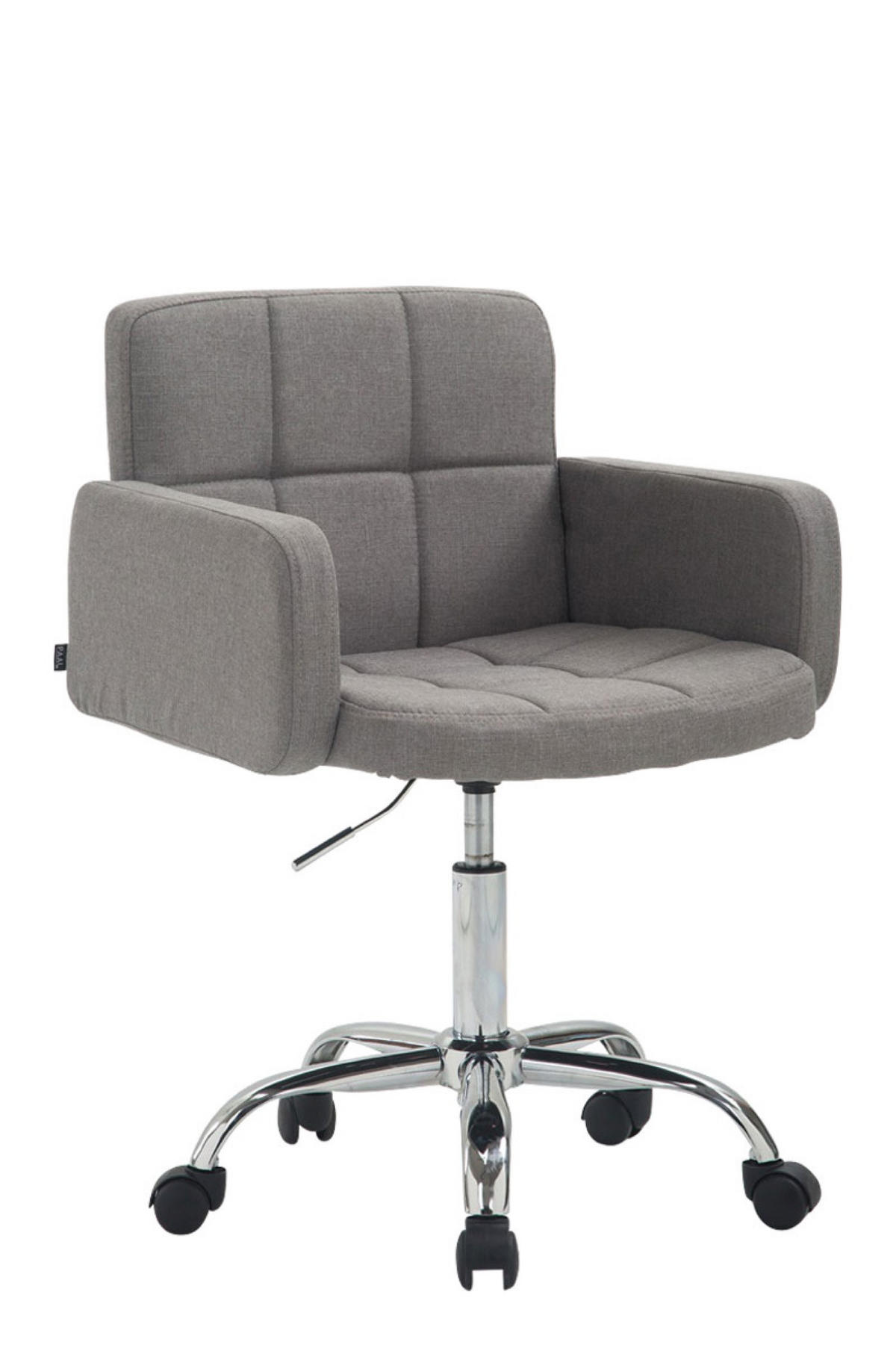 ARBEITSHOCKER Lausanne Stoff grau - Grau, Metall (60/89/52cm) - TPFLiving