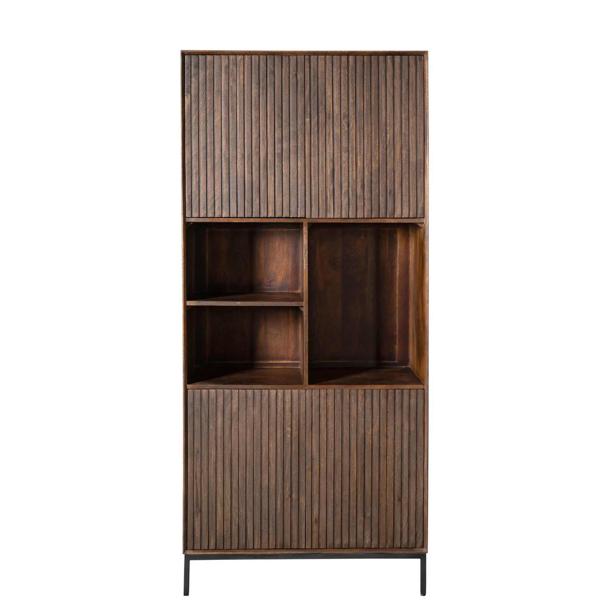 REGAL Madison Braun 45/90/200 cm - Dunkelbraun, Holz (90/200/45cm) - Starfurn