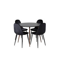 TISCHGRUPPE Schwarz - Schwarz, Holzwerkstoff (100/75/100cm) - ebuy24