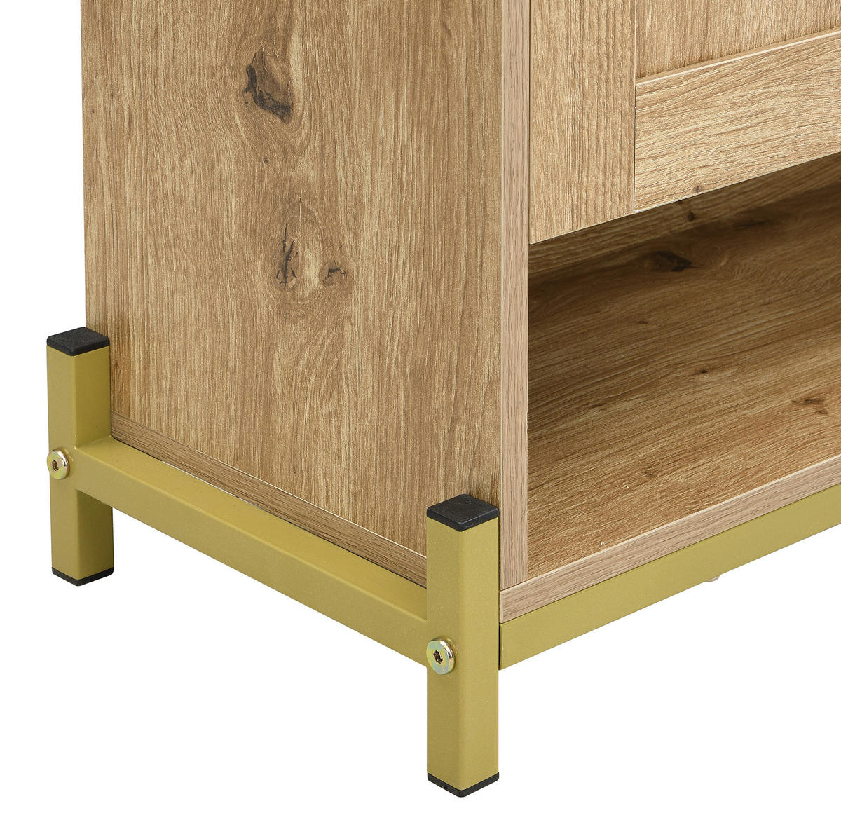 SCHUHSCHRANK 108,5/24/100 cm mit 4 Türen im schlanken Design, Holzfarbe - Naturfarben, Holzwerkstoff (108.5/100/24cm) - BEAOK