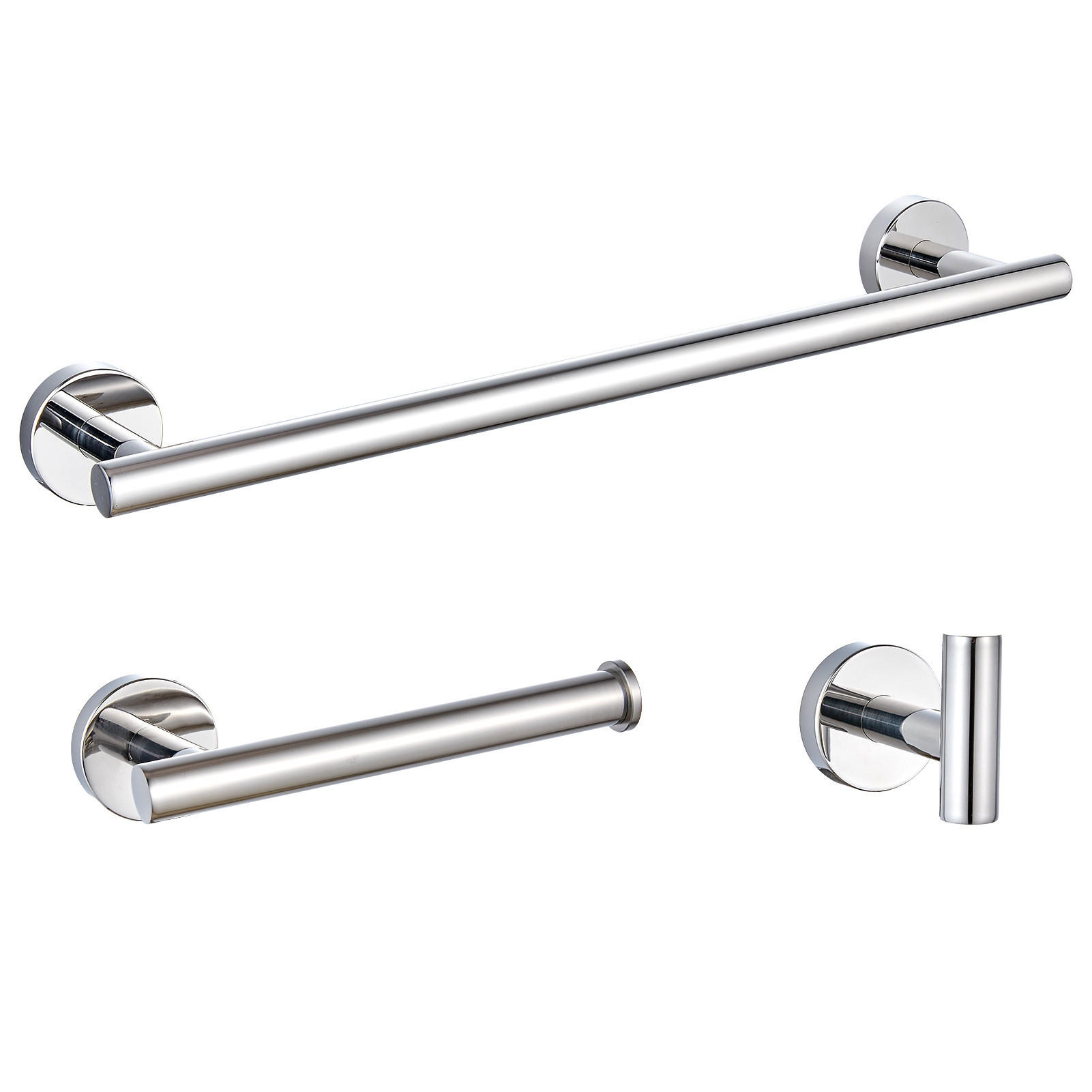 BADEZIMMER-REGAL-SET, silber, 42/18/6 cm - Silberfarben, Metall (18/6/42cm)
