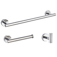 BADEZIMMER-REGAL-SET, silber, 42/18/6 cm - Silberfarben, Metall (18/6/42cm)