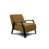 SESSEL KOBE, dunkelgelb - Dunkelgelb/Schwarz, Holz/Textil (72/76/90cm) - Courtois Laville