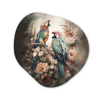 ORGANSKA ZIDNA SLIKA Papige 40x40 cm - Baltimore boja, plastika (40/40cm) - MuchoWow