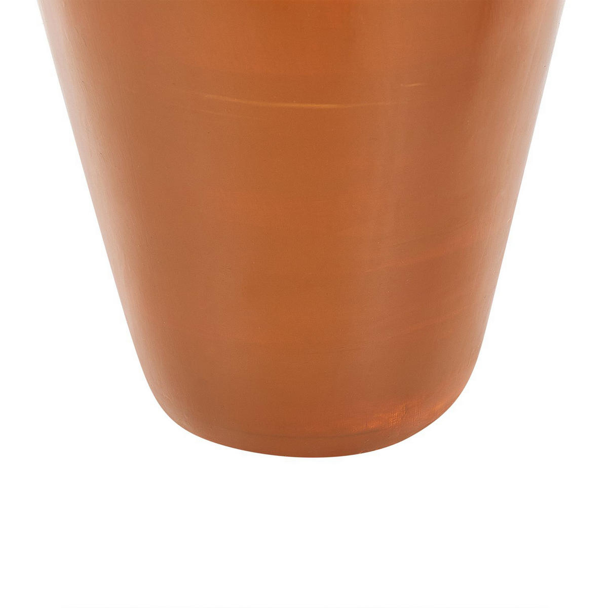 DEKOVASE Terrakotta orange Karfi - Orange, Stein (37cm) - Beliani