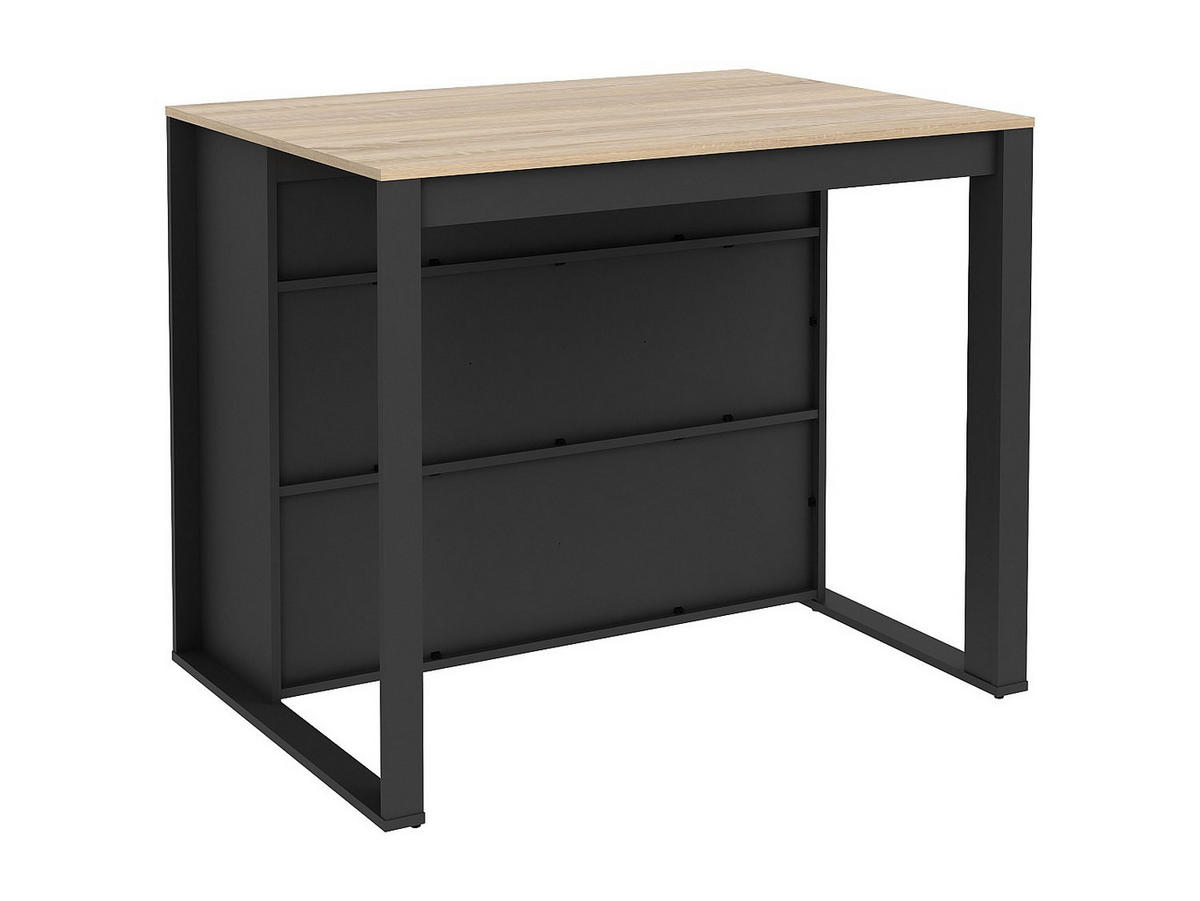 KÜCHENINSEL mit 7 Ablagen - Holzfarben & Anthrazit - OPOLE - Anthrazit, Holz (110.2/90.5/80cm) - Vente-Unique