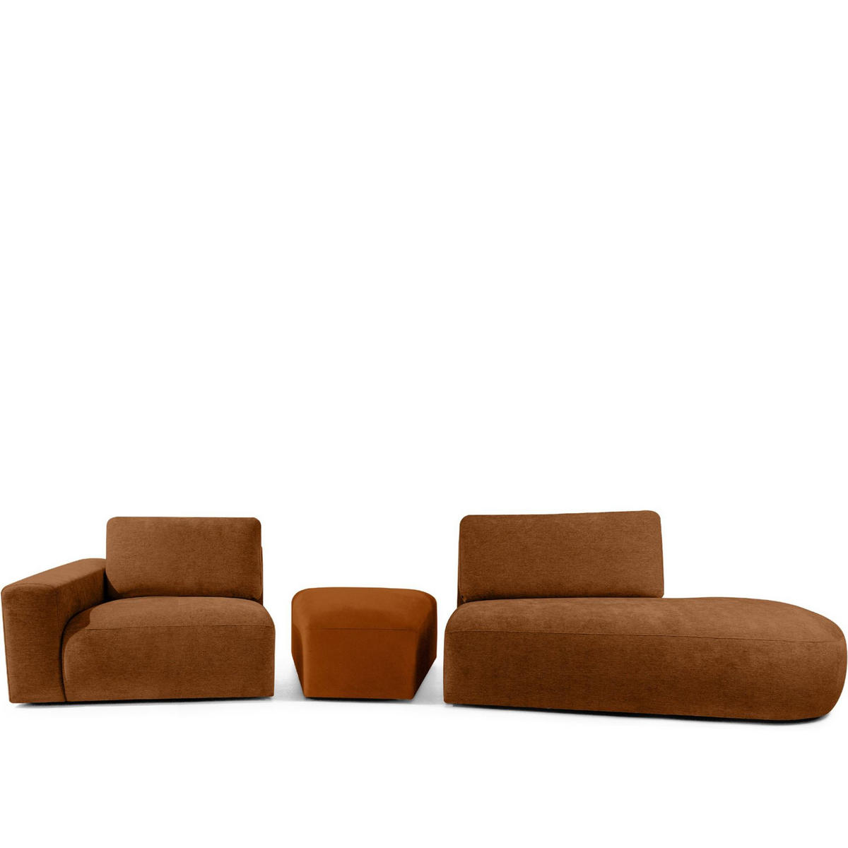 4-SITZER ECKSOFA ZUCCO Chenille rechts, Kupfer - Kupferfarben, Textil (350/84/105cm) - KONSIMO®