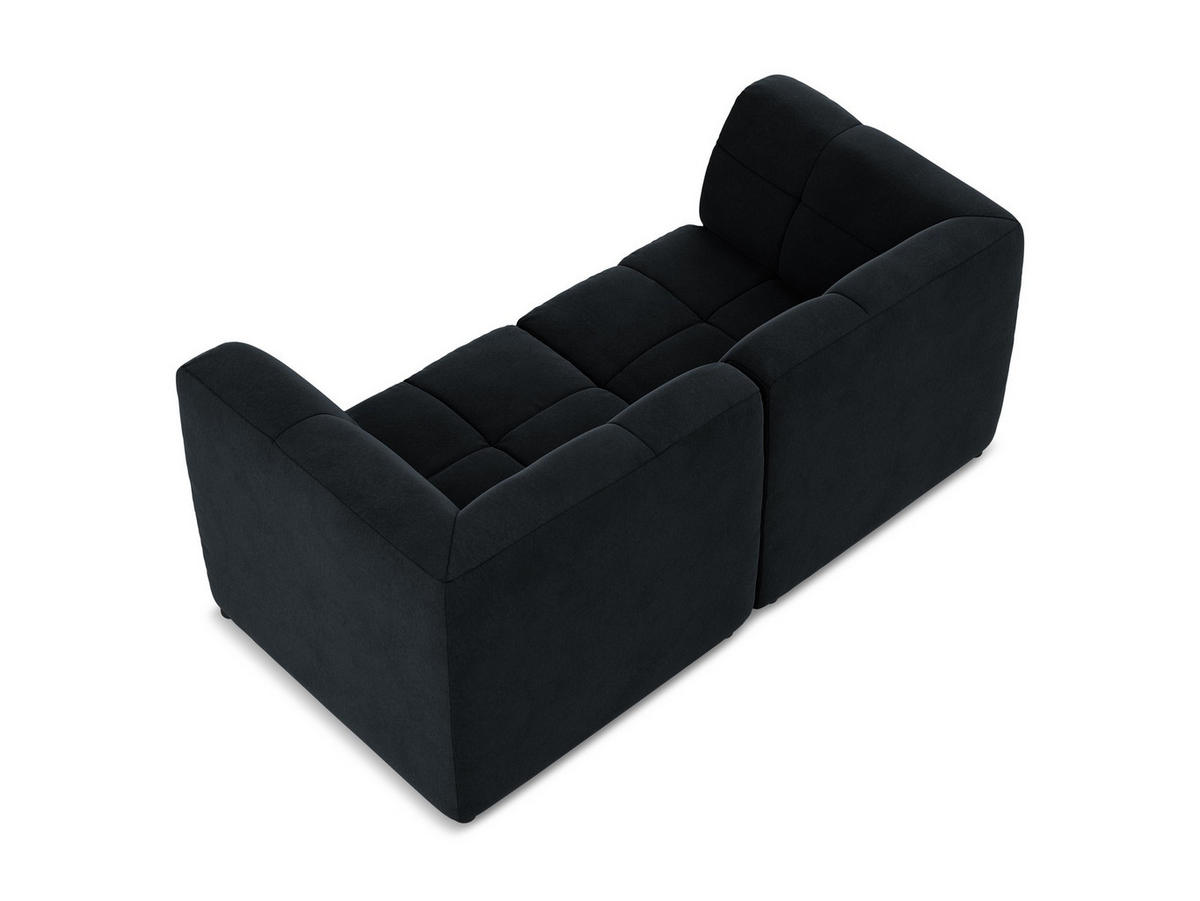 2-SITZER-SOFA Chenille Stoff Grün - Schwarz/Grün, Holzwerkstoff/Kunststoff (174/75/94cm) - Makamii