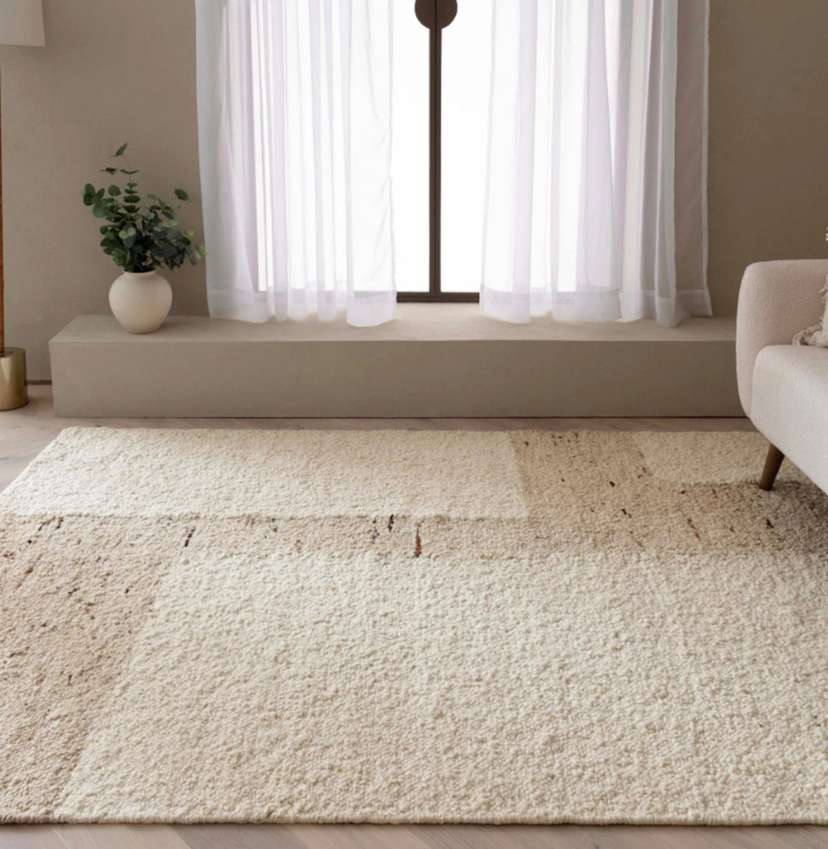 TEPPICH Wohn-/Schlafzimmer Flachgewebe RADDEL Beige 120x170 cm - Beige, Naturmaterialien (120/170cm) - Novatrend