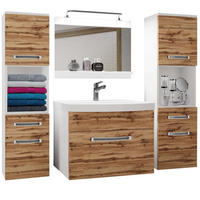 BADMÖBEL Badezimmer Wotan Eiche Matt - Eiche Wotan, Holz (140/113/40cm) - B BELINI GROUP