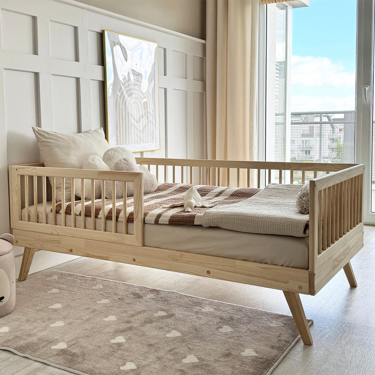 POSTEĽ 90/200 Maylis Prírodné drevo - hnedá, drevo (90/200cm) - Petits-meubles