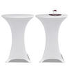 TISCHHUSSEN für Stehtische 2er-Set Amau Ø80 cm weiß - Weiß, Textil (80/80cm) - DELUKE